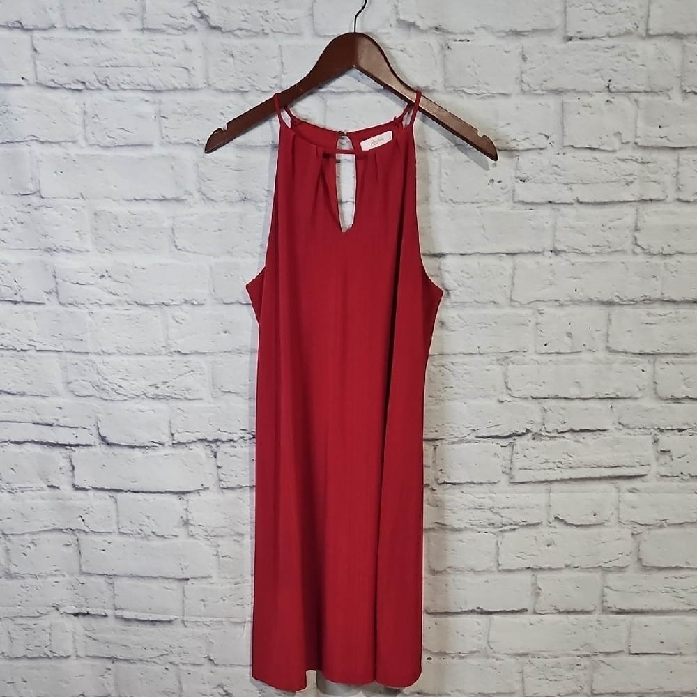 Candie's Elegant Red Sheath Midi Dress